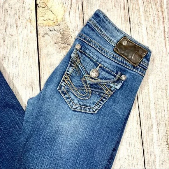 Silver Jeans Blue Pioneer Boot Cut Jeans Size 26 - Picture 2 of 8